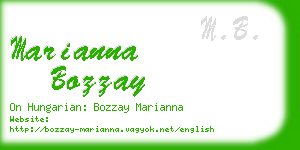 marianna bozzay business card